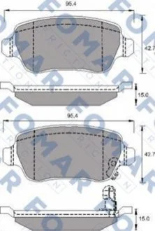 Колодки гальмівні дискові для FOMAR FO 691781 фото товару