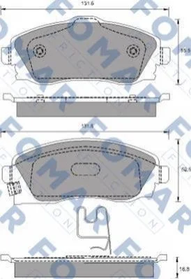 <strong>Колодки гальмівні дискові FOMAR FO 783481 (фото 1)</strong>