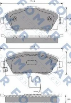 Колодки гальмівні дискові для Opel, Vauxhall FOMAR FO 783481 фото товару