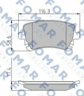 Колодки гальмівні дискові для FOMAR FO 815281 фото товару
