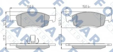 Колодки гальмівні дискові для FOMAR FO 873681 фото товару