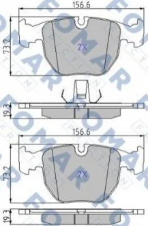 Колодки гальмівні дискові для FOMAR FO 900081 фото товару