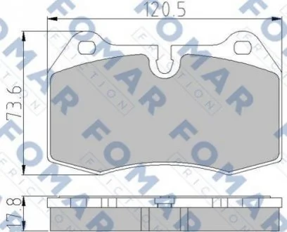 Колодки гальмівні дискові для FOMAR FO 904981 фото товару