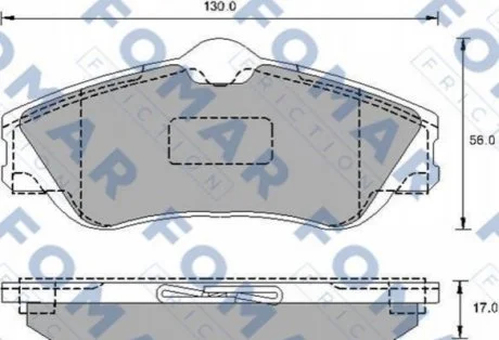 Колодки гальмівні дискові для Audi, Hyundai, Citroen, Volkswagen, Peugeot FOMAR FO 905481 фото товару
