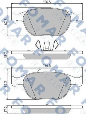 <strong>Колодки гальмівні дискові FOMAR FO 907781 (фото 1)</strong>