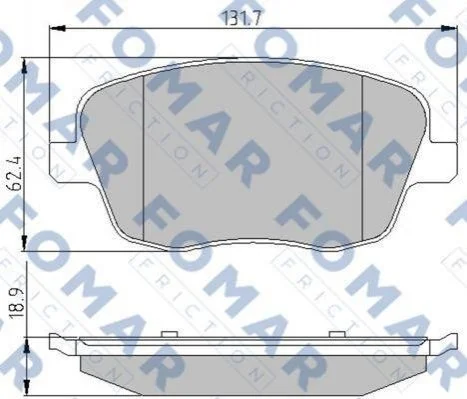 <strong>Колодки гальмівні дискові FOMAR FO 908081 (фото 1)</strong>
