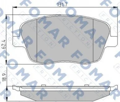 Колодки гальмівні дискові для FOMAR FO 908081 фото товару