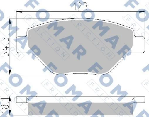 <strong>Колодки гальмівні дискові FOMAR FO 914381 (фото 1)</strong>