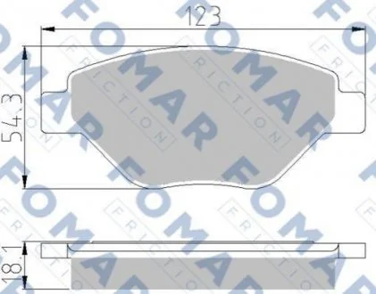 Колодки гальмівні дискові для FOMAR FO 914381 фото товару
