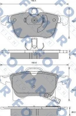 <strong>Колодки гальмівні дискові FOMAR FO 918881 (фото 1)</strong>