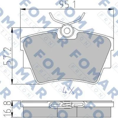 <strong>Колодки гальмівні дискові FOMAR FO 920281 (фото 1)</strong>