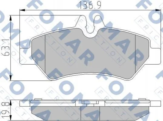 <strong>Колодки гальмівні дискові FOMAR FO 921381 (фото 1)</strong>