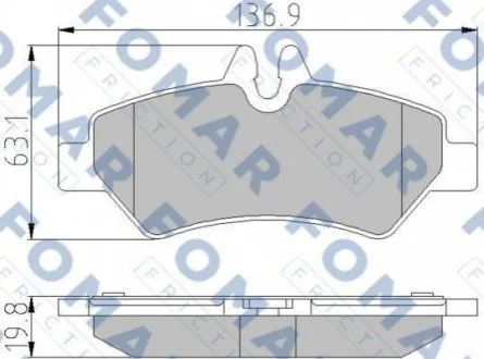 Колодки гальмівні дискові для FOMAR FO 921381 фото товару