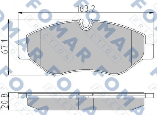 <strong>Колодки гальмівні дискові FOMAR FO 921581 (фото 1)</strong>
