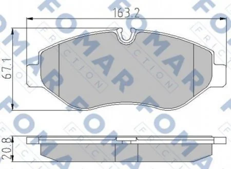 Колодки гальмівні дискові для FOMAR FO 921581 фото товару
