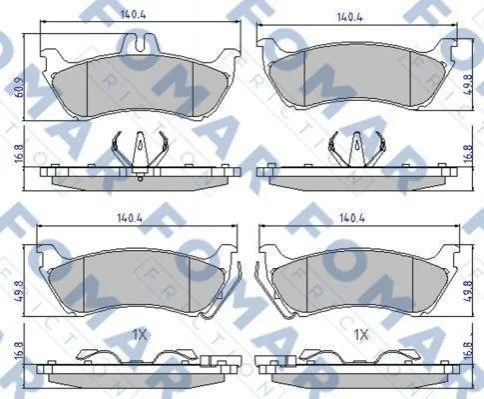 <strong>Колодки гальмівні дискові FOMAR FO 922481 (фото 1)</strong>