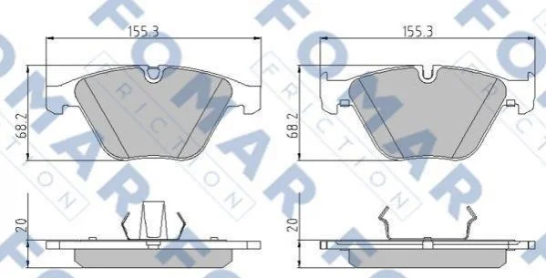 <strong>Колодки гальмівні дискові FOMAR FO 922681 (фото 1)</strong>