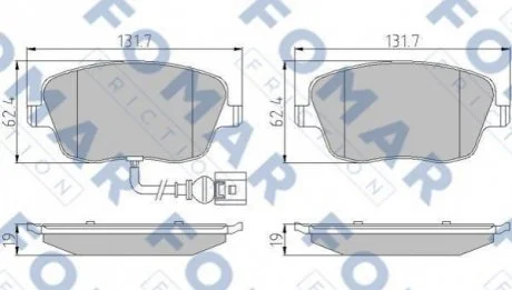 Колодки гальмівні дискові для FOMAR FO 922881 фото товару