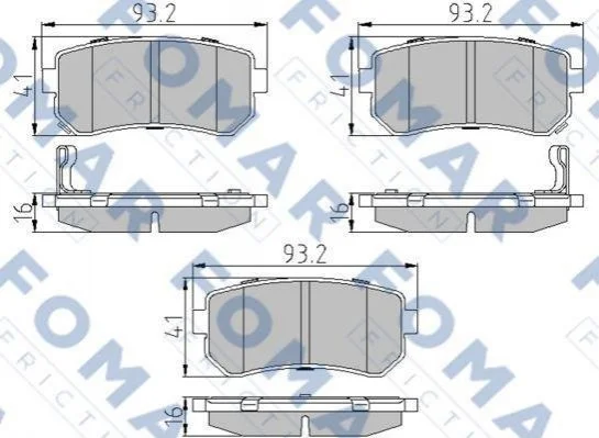 <strong>Колодки гальмівні дискові FOMAR FO 924081 (фото 1)</strong>