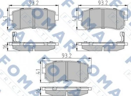 Колодки гальмівні дискові для FOMAR FO 924081 фото товару