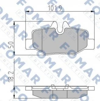 Колодки гальмівні дискові для FOMAR FO 924781 фото товару