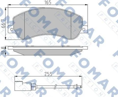<strong>Колодки гальмівні дискові FOMAR FO 925081 (фото 1)</strong>