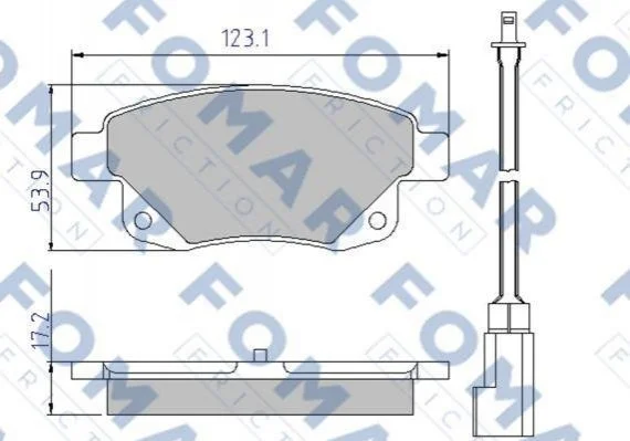 <strong>Колодки гальмівні дискові FOMAR FO 925281 (фото 1)</strong>