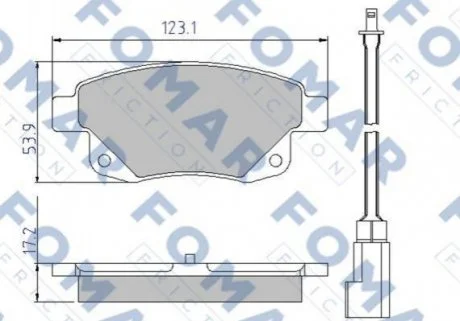 Колодки гальмівні дискові для FOMAR FO 925281 фото товару