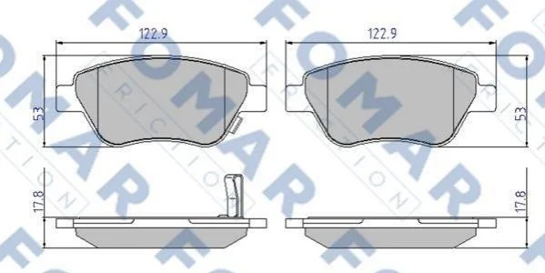 <strong>Колодки гальмівні дискові FOMAR FO 928181 (фото 1)</strong>