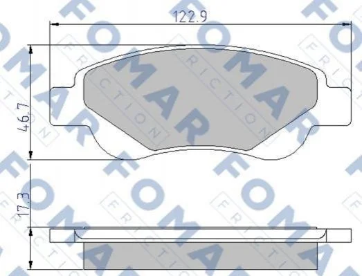 <strong>Колодки гальмівні дискові FOMAR FO 929481 (фото 1)</strong>