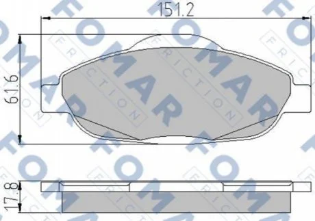 Колодки гальмівні дискові для FOMAR FO 929581 фото товару