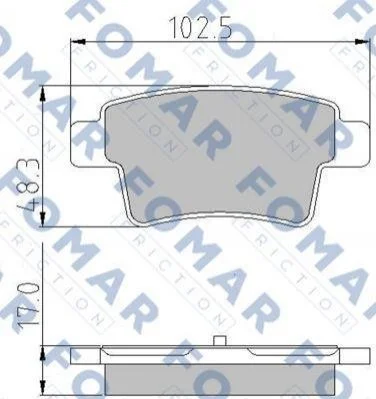 <strong>Колодки гальмівні дискові FOMAR FO 929881 (фото 1)</strong>