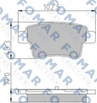Колодки гальмівні дискові для FOMAR FO 929881 фото товару