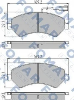 Колодки гальмівні дискові для FOMAR FO 930681 фото товару
