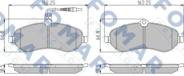 <strong>Колодки гальмівні дискові FOMAR FO 931081 (фото 1)</strong>
