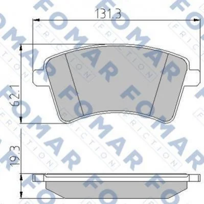 <strong>Колодки гальмівні дискові FOMAR FO 931381 (фото 1)</strong>