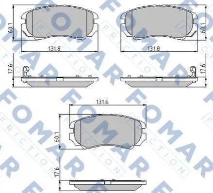 <strong>Колодки гальмівні дискові FOMAR FO 932381 (фото 1)</strong>