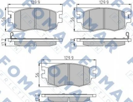 Колодки гальмівні дискові для FOMAR FO 932681 фото товару