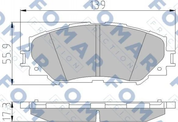 <strong>Колодки гальмівні дискові FOMAR FO 932781 (фото 1)</strong>