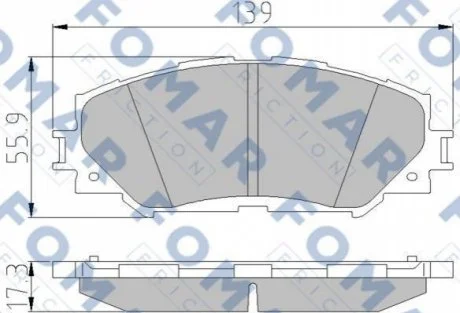 Колодки гальмівні дискові для FOMAR FO 932781 фото товару