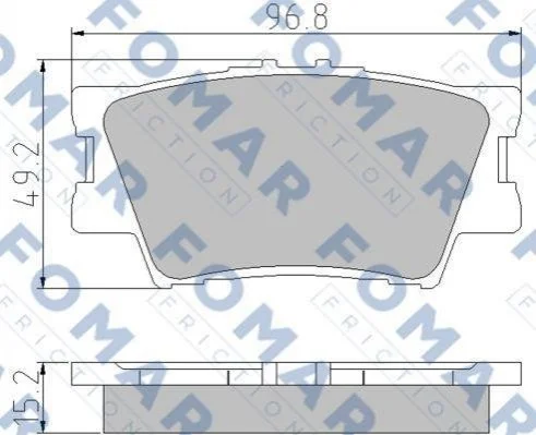 <strong>Колодки гальмівні дискові FOMAR FO 932881 (фото 1)</strong>