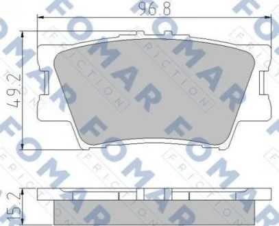 Колодки гальмівні дискові для Toyota FOMAR FO 932881 фото товару