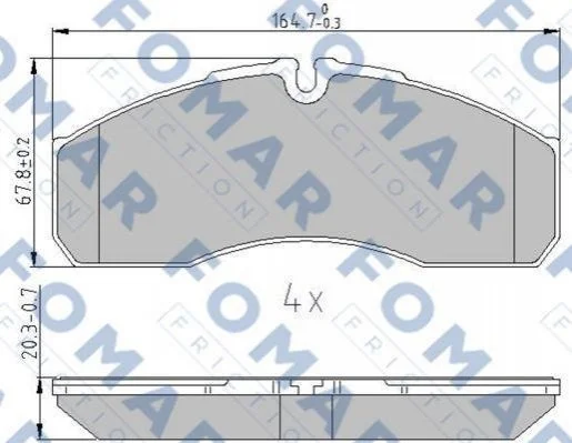 <strong>Колодки тормозные дисковые FOMAR FO 933581 (фото 1)</strong>
