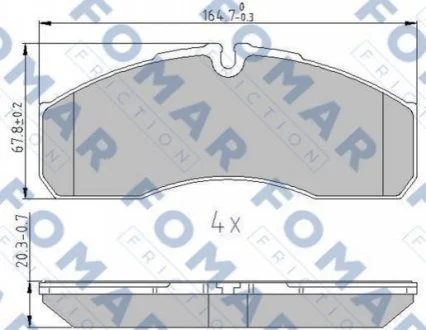 Колодки тормозные дисковые для Mercedes FOMAR FO 933581 фото товара