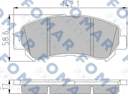 <strong>Колодки гальмівні дискові FOMAR FO 933681 (фото 1)</strong>