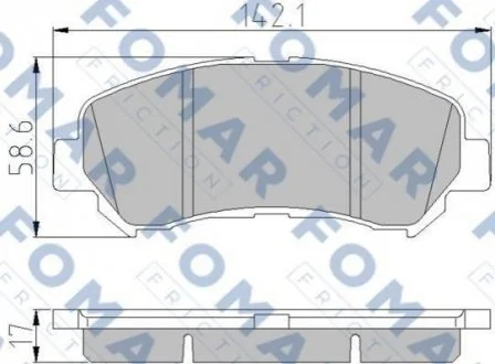 Колодки гальмівні дискові для FOMAR FO 933681 фото товару