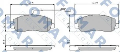 Колодки гальмівні дискові для FOMAR FO 935581 фото товару