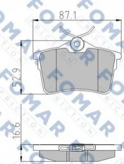 Колодки гальмівні дискові для FOMAR FO 935781 фото товару