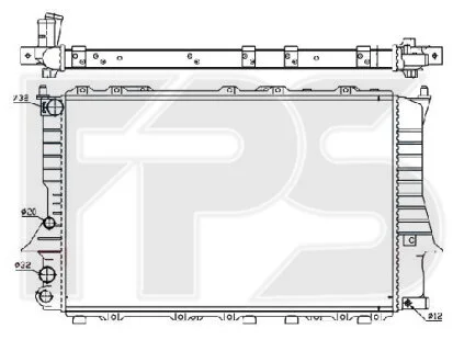 Радіатор охолодження для Audi FPS FP 12 A412 фото товару