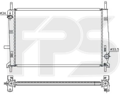 Радіатор охолодження для Ford FPS FP 28 A162 фото товару